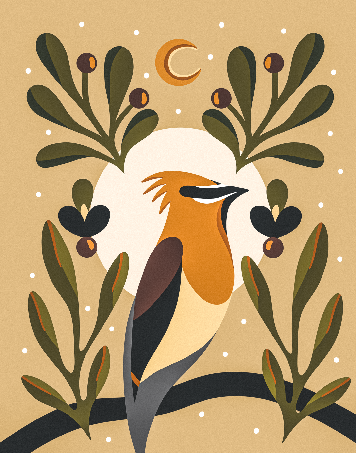"Cedar Waxwing" Limited Edition Print