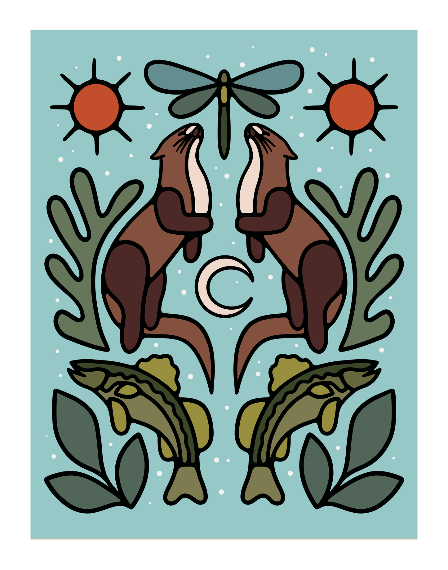 "Great Lakes Otters" Limited Edition Print