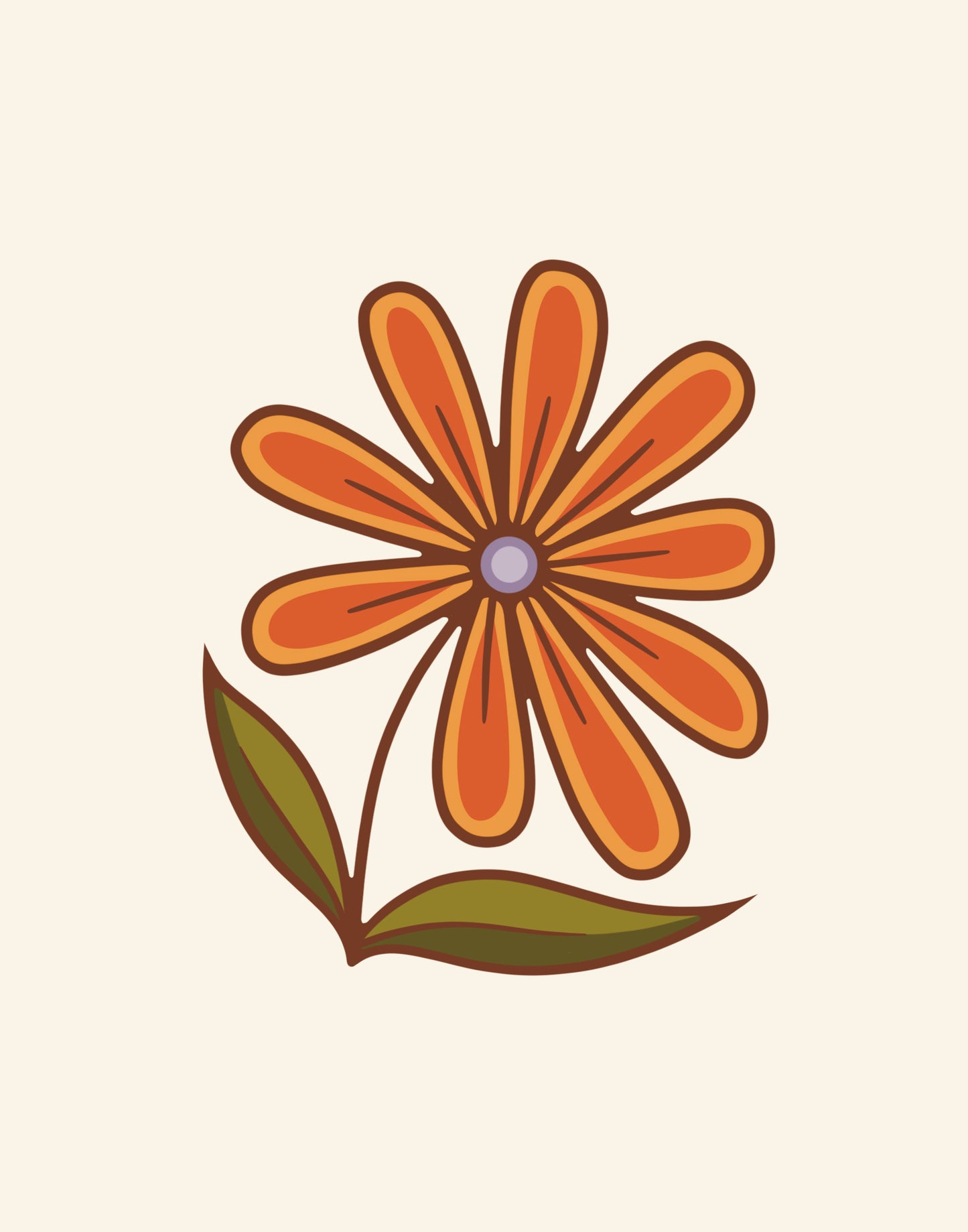 "70s Flower" Sticker