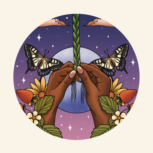 "Braiding" Sticker